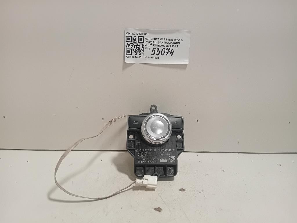 Pulsanti Comando Multifunzione A2128703051 Mercedes Classe E W212 2009