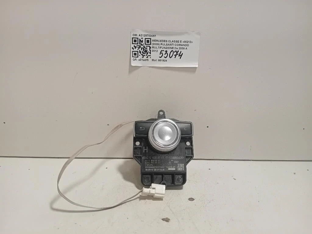Pulsanti Comando Multifunzione A2128703051 Mercedes Classe E W212 2009