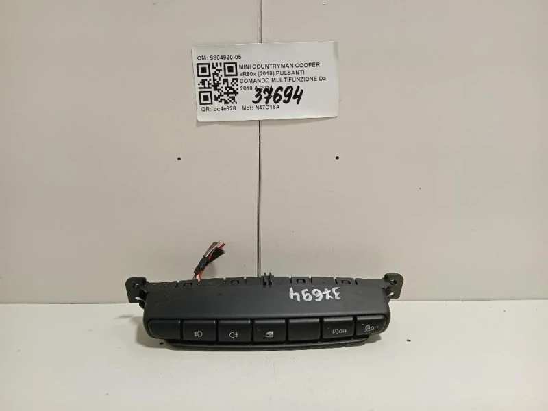 Pulsanti Comando Multifunzione 9804920-05 Mini Countryman Cooper R60 2010
