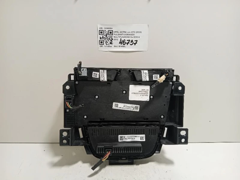 Pulsanti Comando Multifunzione 13360091 Opel Astra J GTC 2010