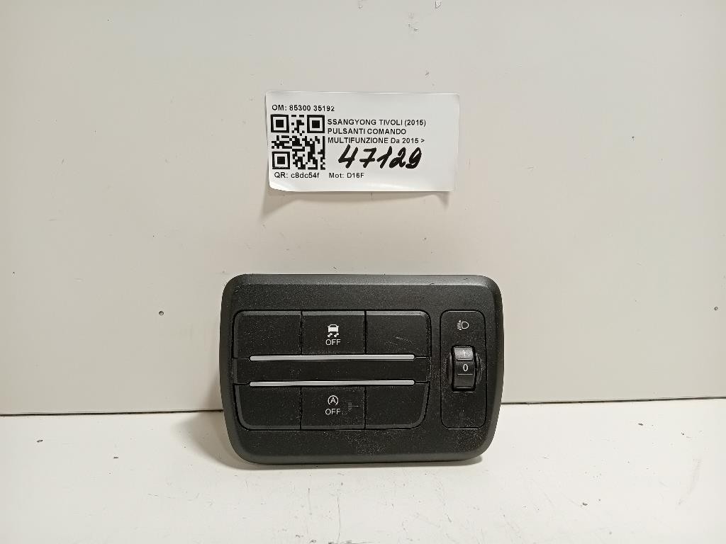 Pulsanti Comando Multifunzione 85300 35192 Ssangyong Tivoli 2015