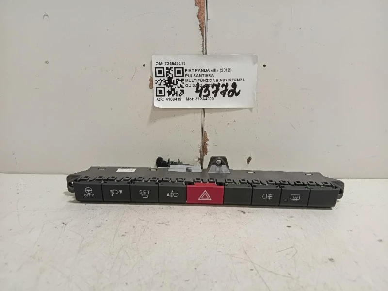 Pulsantiera Multifunzione Assistenza Guida 735544412 Fiat Panda III 2012