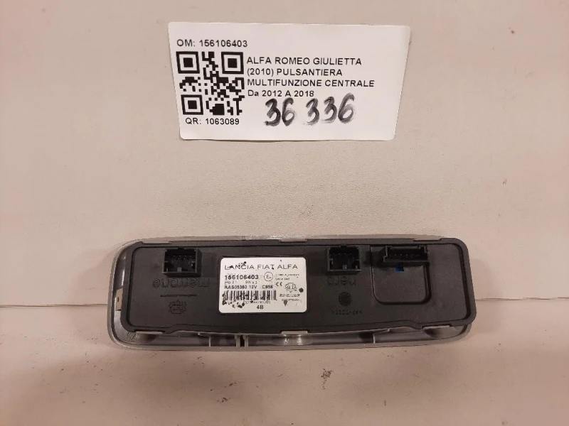 Pulsantiera Multifunzione Centrale 156106403 Alfa Romeo Giulietta 2010
