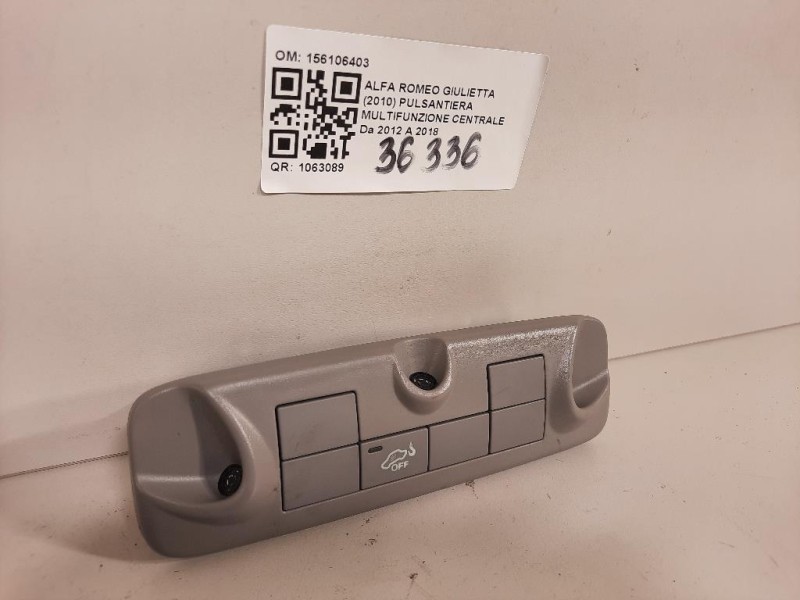 Pulsantiera Multifunzione Centrale 156106403 Alfa Romeo Giulietta 2010