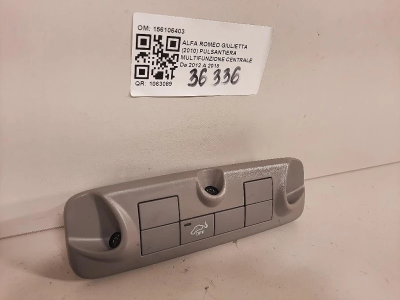 Pulsantiera Multifunzione Centrale 156106403 Alfa Romeo Giulietta 2010
