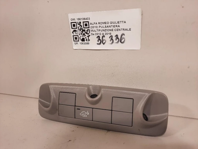 Pulsantiera Multifunzione Centrale 156106403 Alfa Romeo Giulietta 2010