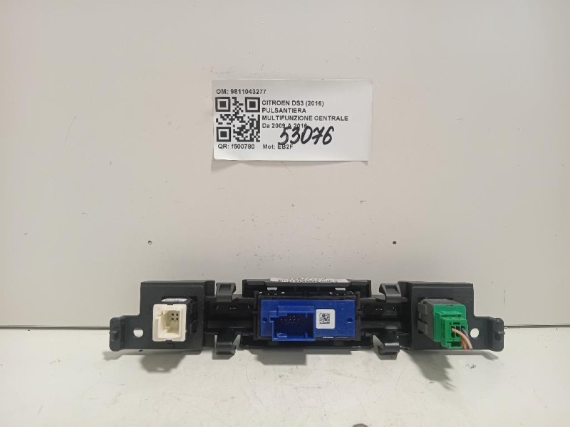 Pulsantiera Multifunzione Centrale 9811043277 Citroen DS3 2016