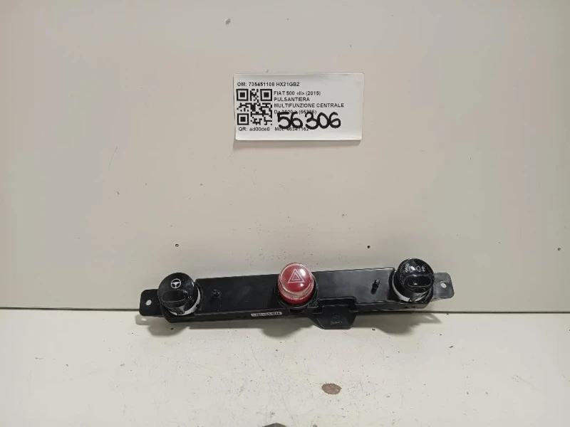 Pulsantiera Multifunzione Centrale 735451108 Fiat 500 II 2015