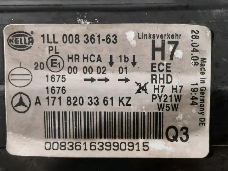 Proiettore ANT SX A1718203361 Mercedes Classe SLK R171 2008