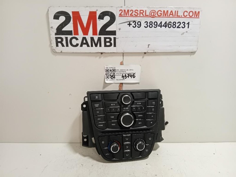 Pulsantiera Multifunzione Centrale 13362776 Opel Meriva B 2014