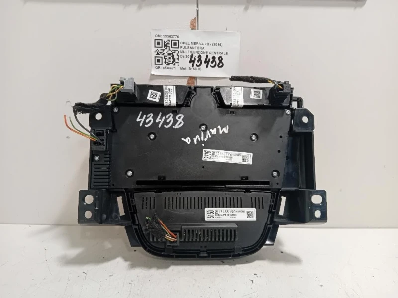 Pulsantiera Multifunzione Centrale 13362776 COMANDI CONTROLLO CLIMA Opel Meriva B 2014