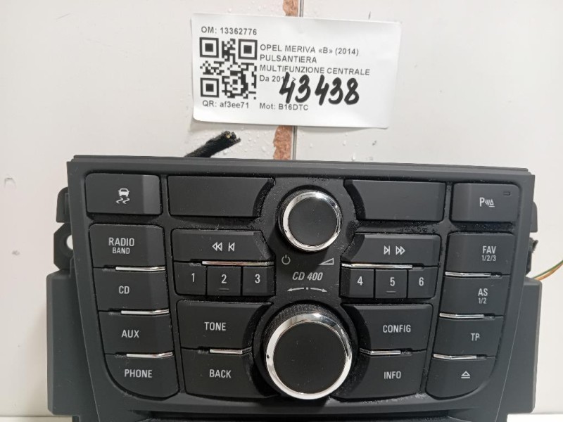 Griglia Condotto ARIA Console Centrale POST POST AX2367846A Jaguar XF I 2011