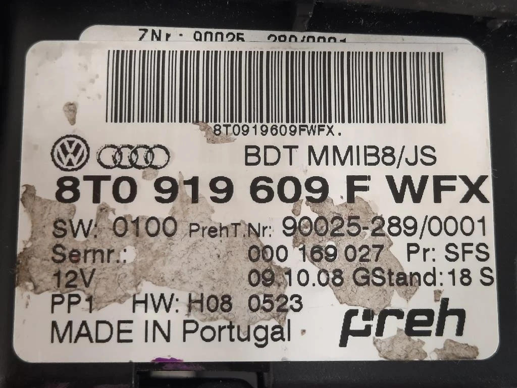 Pulsantiera Multifunzione Console Centrale 8T0 919 609 F Audi A5 8T3 2008