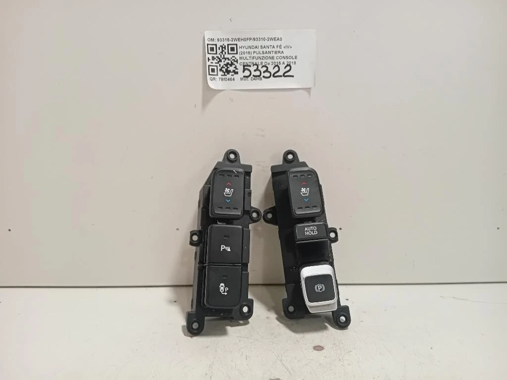 Pulsantiera Multifunzione Console Centrale 93315-2WEH0FP93310-2WEA0 Hyundai Santa FÉ IV 2015
