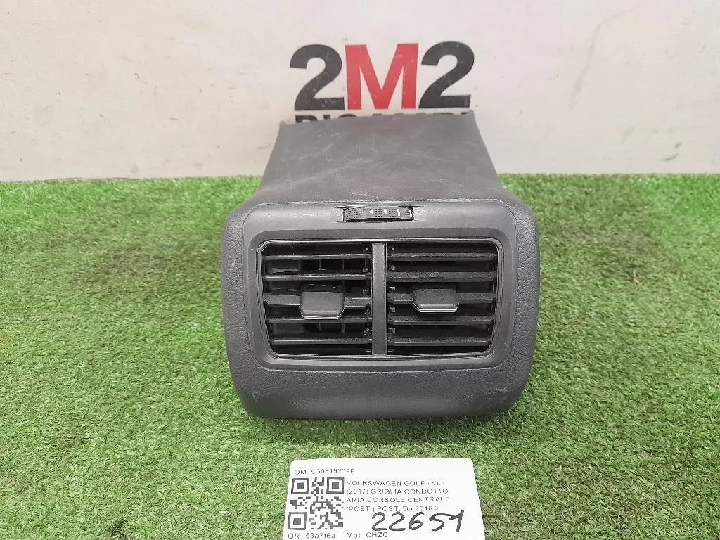 Griglia Condotto ARIA Console Centrale POST POST 5G0819209B Volkswagen GOLF VII 2017