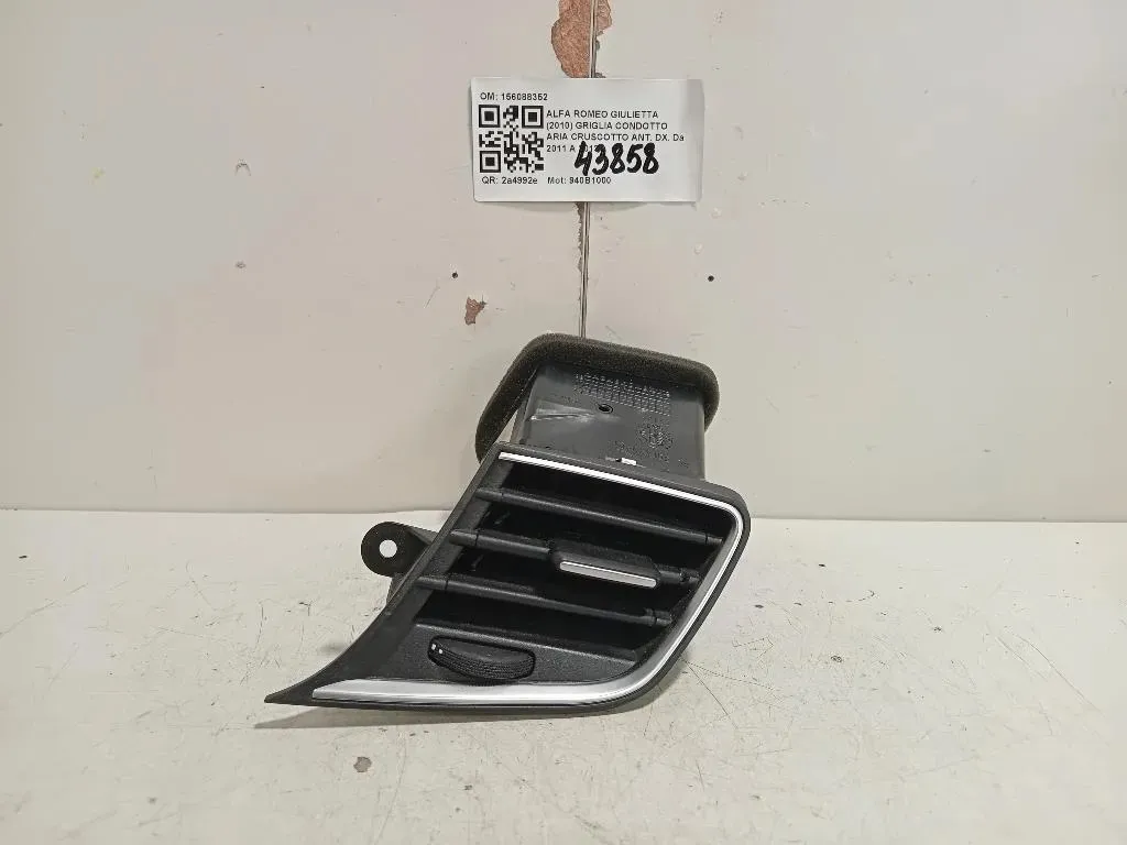 Griglia Condotto ARIA Cruscotto ANT DX 156088352 Alfa Romeo Giulietta 2010