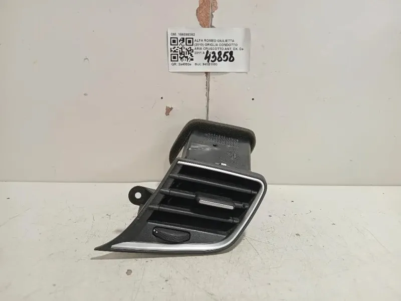 Griglia Condotto ARIA Cruscotto ANT DX 156088352 Alfa Romeo Giulietta 2010