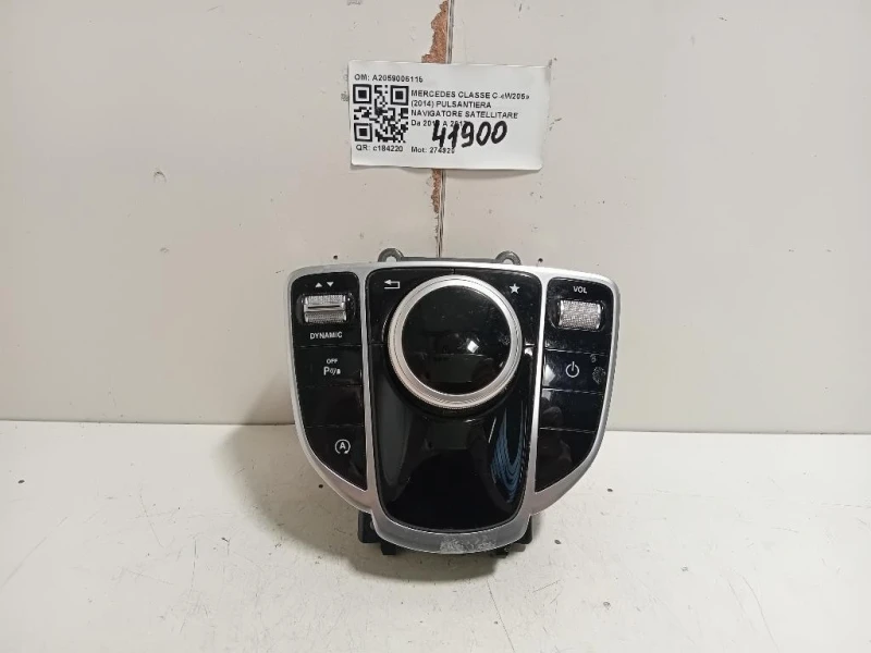 Pulsantiera Navigatore Satellitare A2059006115 Mercedes Classe C W205 2014