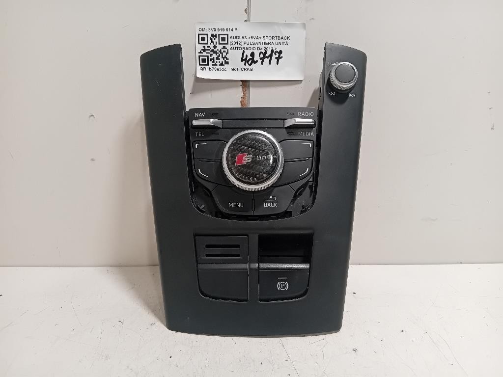 Pulsantiera Unità Autoradio 8V0919614P Audi A3 8VA Sportback 2012