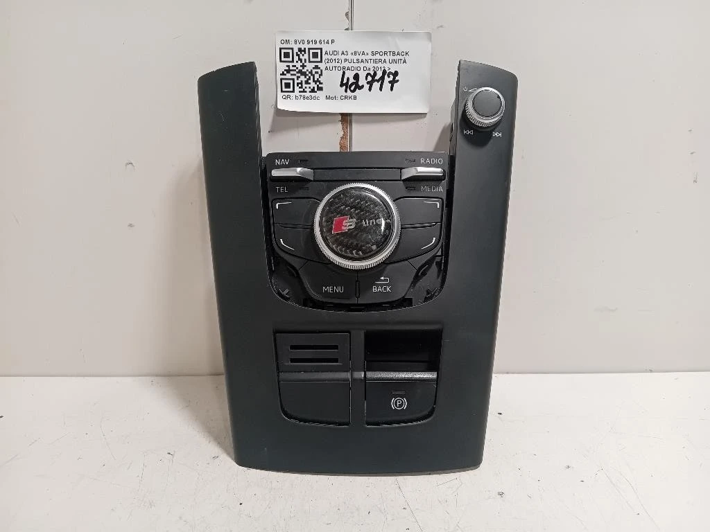 Pulsantiera Unità Autoradio 8V0919614P Audi A3 8VA Sportback 2012