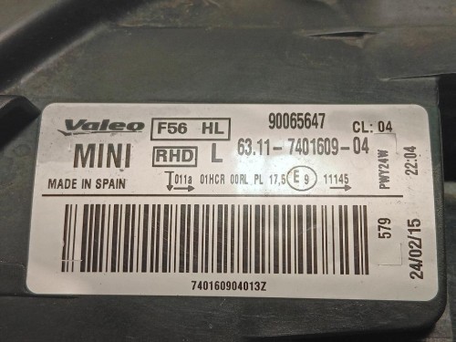 Proiettore ANT SX 6311 7401609-04 Mini MINI Cooper F56 2018