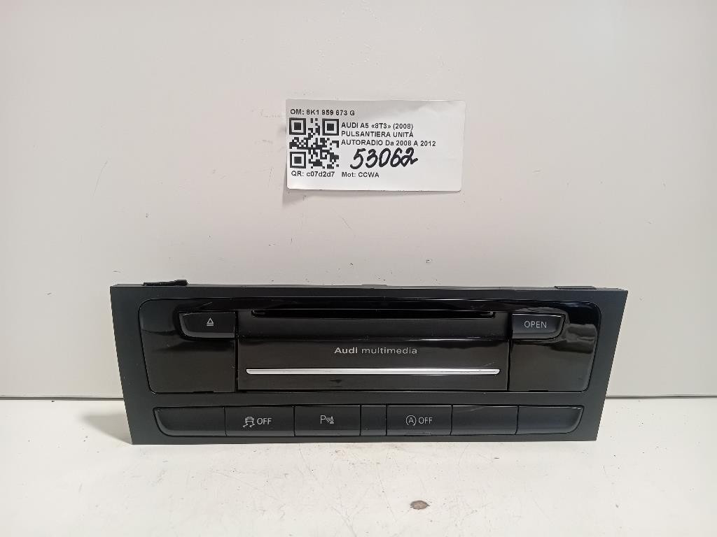 Pulsantiera Unità Autoradio 8K1 959 673 G Audi A5 8T3 2008