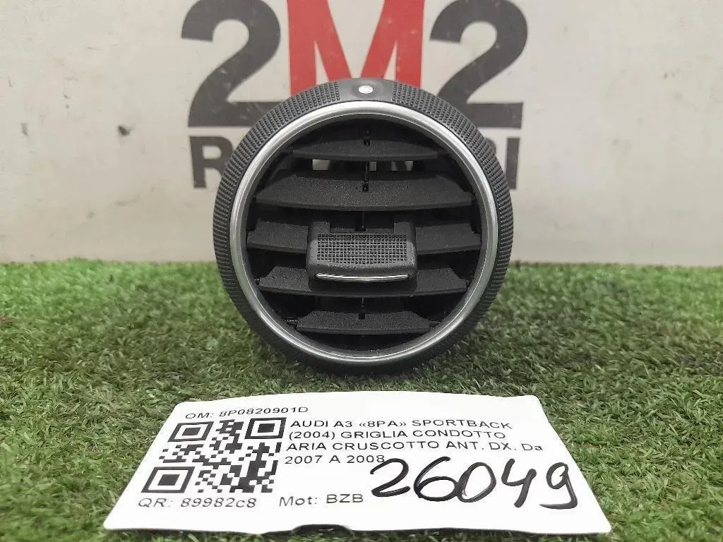 Griglia Condotto ARIA Cruscotto ANT DX 8P0820901D Audi A3 8PA Sportback 2004
