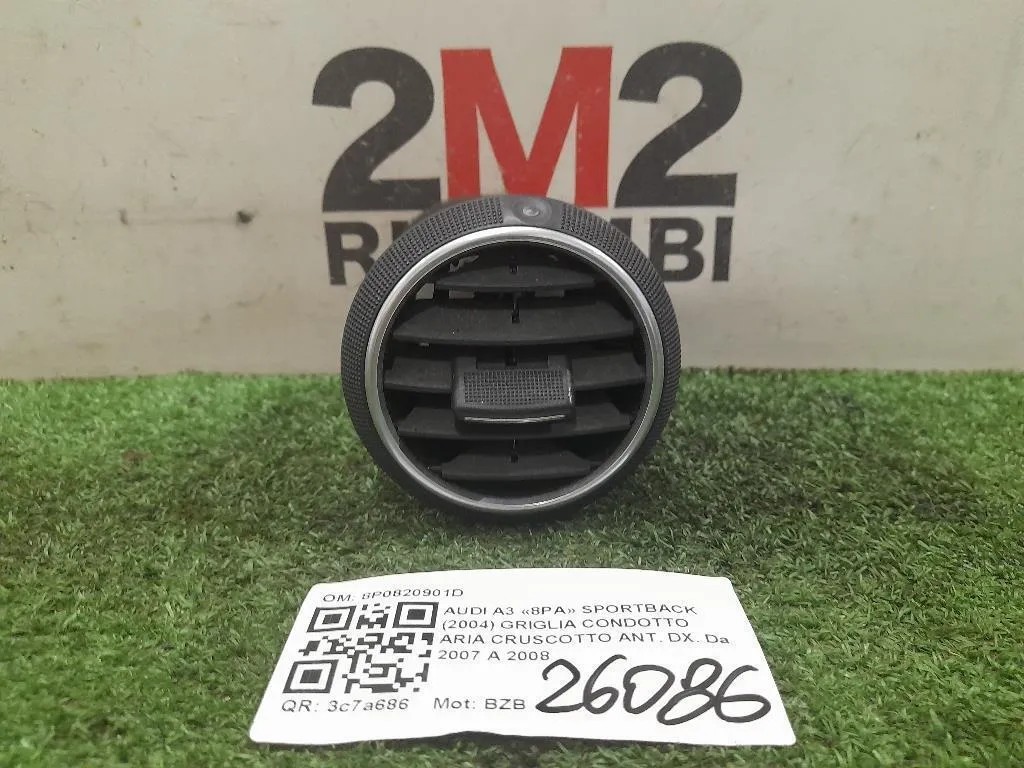 Griglia Condotto ARIA Cruscotto ANT DX 8P0820901D Audi A3 8PA Sportback 2004