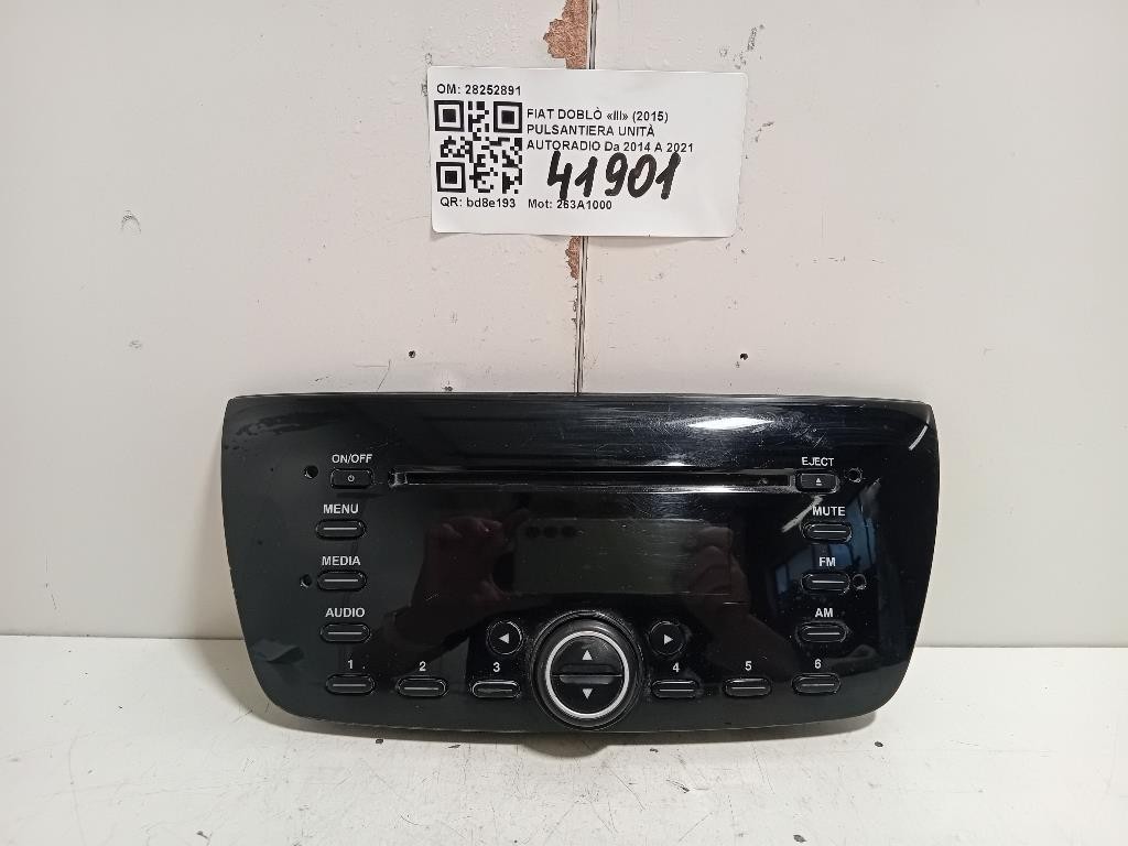 Pulsantiera Unità Autoradio 28252891 Fiat Doblò III 2015