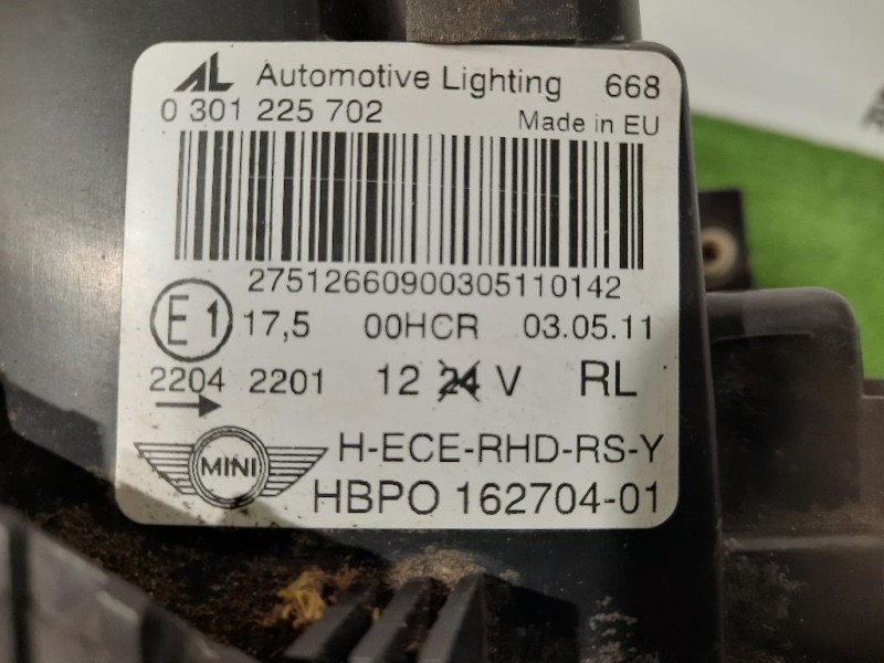 Proiettore ANT SX 0301225702 160818-01 Mini MINI Cooper R56 2007