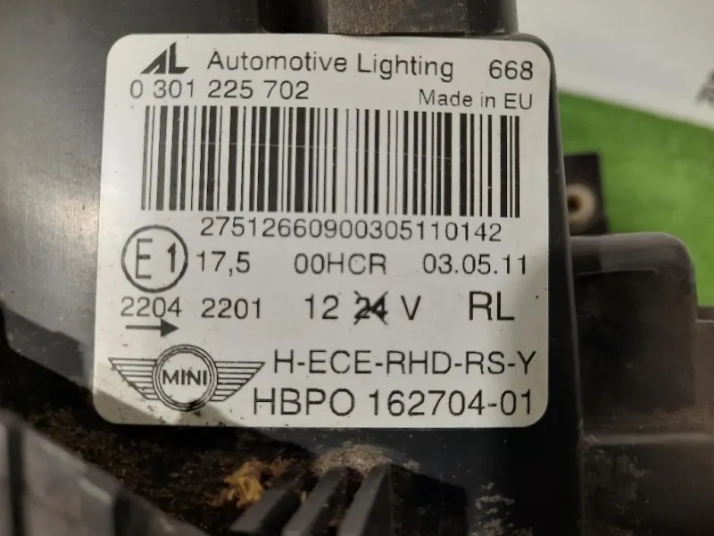 Proiettore ANT SX 0301225702 160818-01 Mini MINI Cooper R56 2007