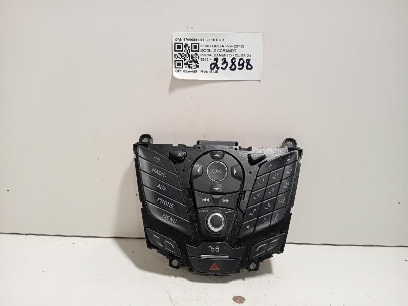 Pulsantiera Unità Autoradio 17006881-01 Ford Fiesta VI 2012