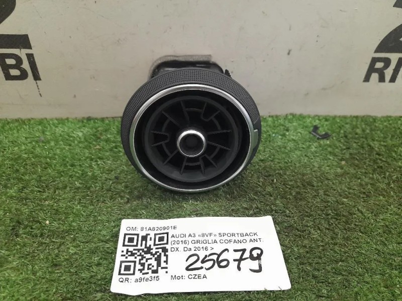 Griglia Condotto ARIA Cruscotto ANT DX 81A820901E Audi A3 8VF Sportback 2016
