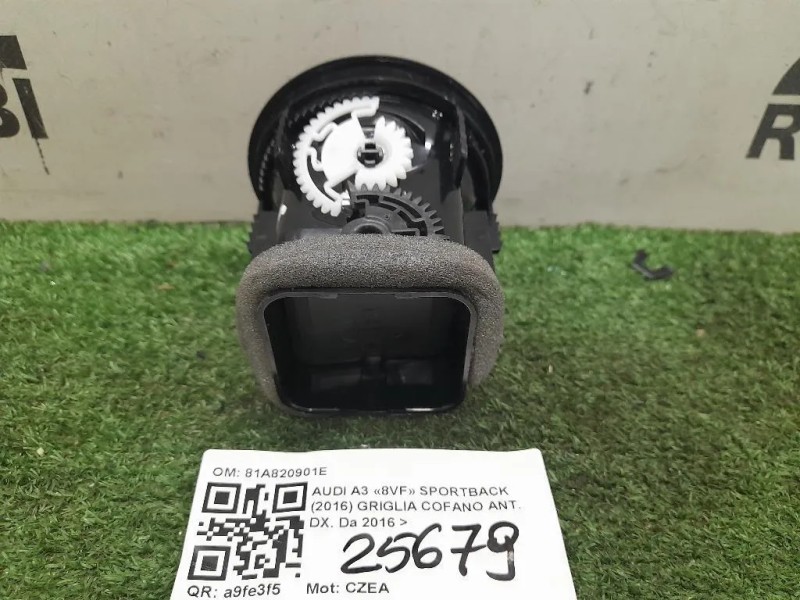 Griglia Condotto ARIA Cruscotto ANT DX 81A820901E Audi A3 8VF Sportback 2016