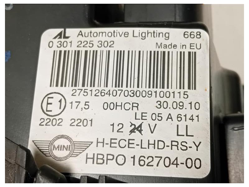 Proiettore ANT SX 162704-00 Mini MINI Cooper R56 2007