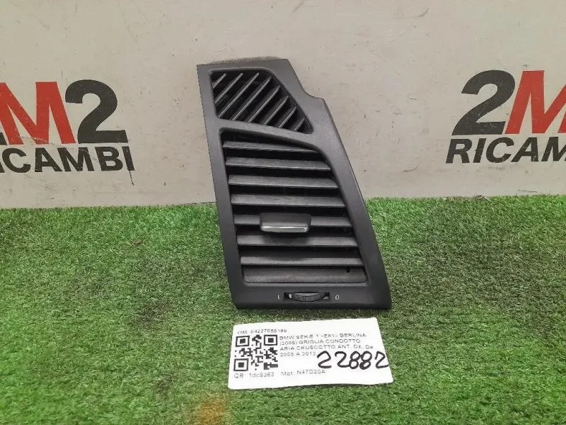 Griglia Condotto ARIA Cruscotto ANT DX 64227059188 Bmw Serie 1 E81 Berlina 2005