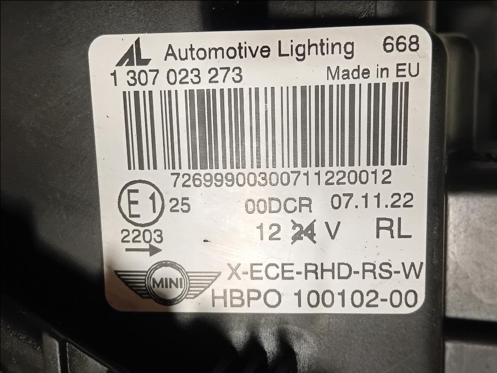 Proiettore ANT SX 1307023273 Mini MINI Cooper R56 2007