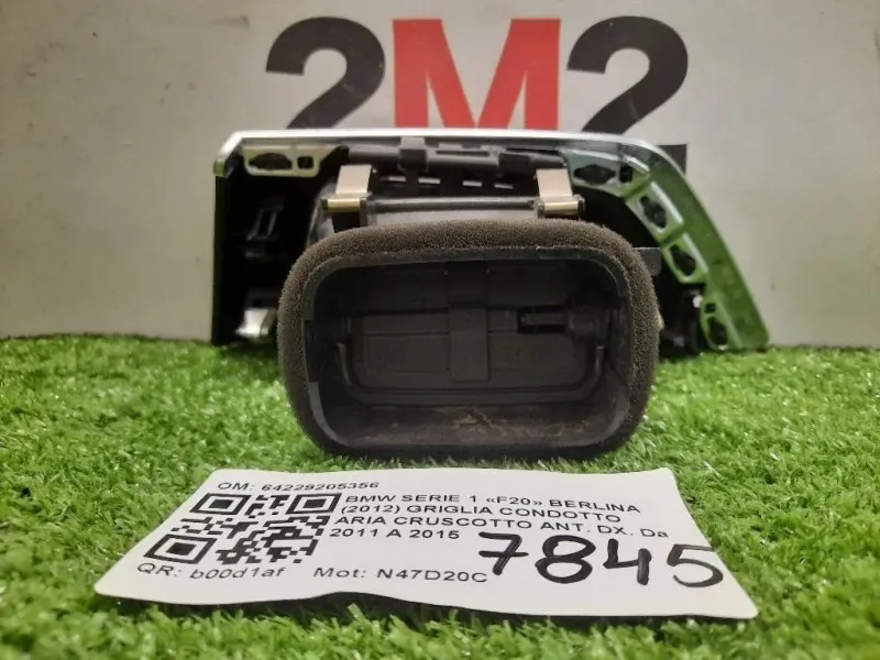 Griglia Condotto ARIA Cruscotto ANT DX 64229205356 F21 F22 F23 DX Bmw Serie 1 F20 Berlina 2012