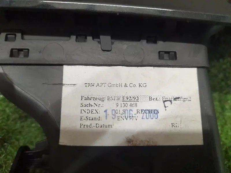 Griglia Condotto ARIA Cruscotto ANT DX 9130468 Bmw Serie 3 E92 Coupe 2007