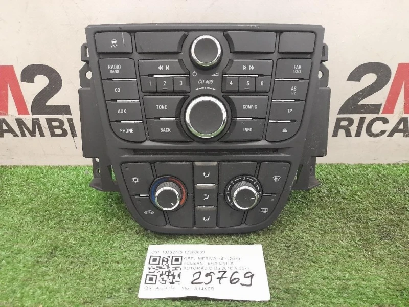 Pulsantiera Unità Autoradio 13362776 13360099 Opel Meriva B 2010