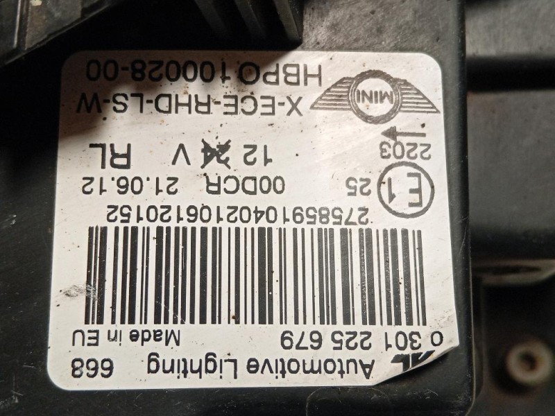 Proiettore ANT SX 0301225679 Mini MINI Coupé R58 2012