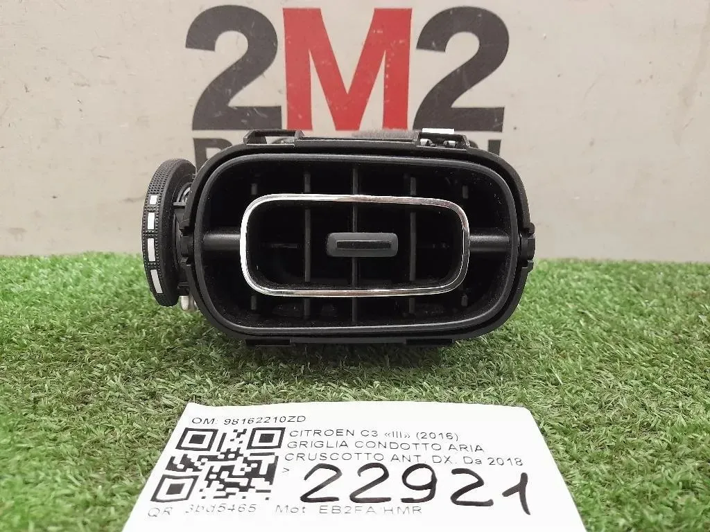 Griglia Condotto ARIA Cruscotto ANT DX 98162210ZD Citroen C3 III 2016