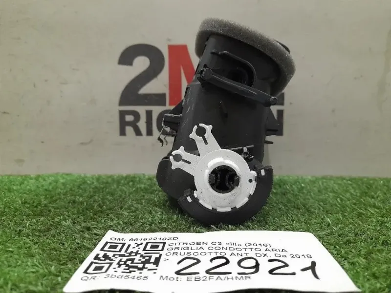 Griglia Condotto ARIA Cruscotto ANT DX 98162210ZD Citroen C3 III 2016