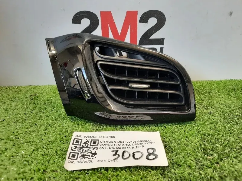 Griglia Condotto ARIA Cruscotto ANT DX 8265KZ Citroen DS3 2010