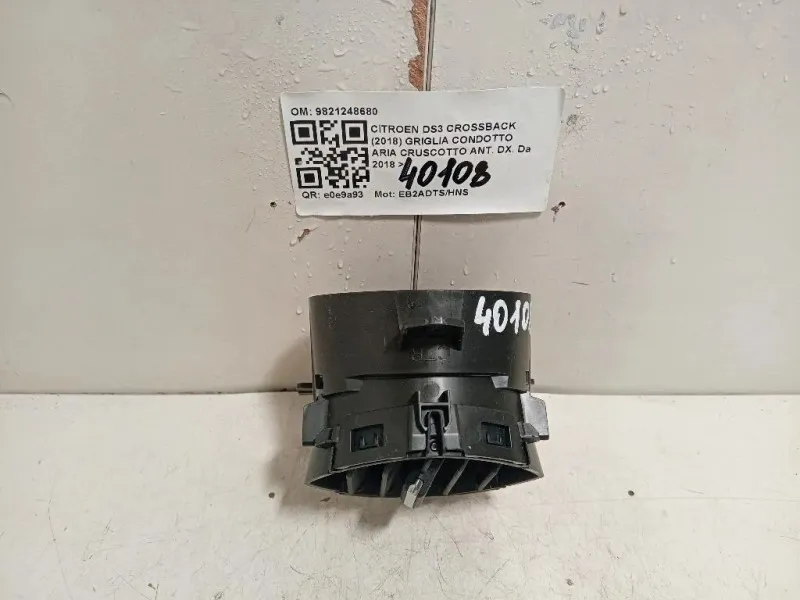 Griglia Condotto ARIA Cruscotto ANT DX 9821248680 Citroen DS3 Crossback 2018
