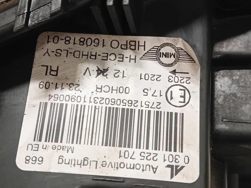 Proiettore ANT SX 0301225701 Mini MINI ONE R56 2007