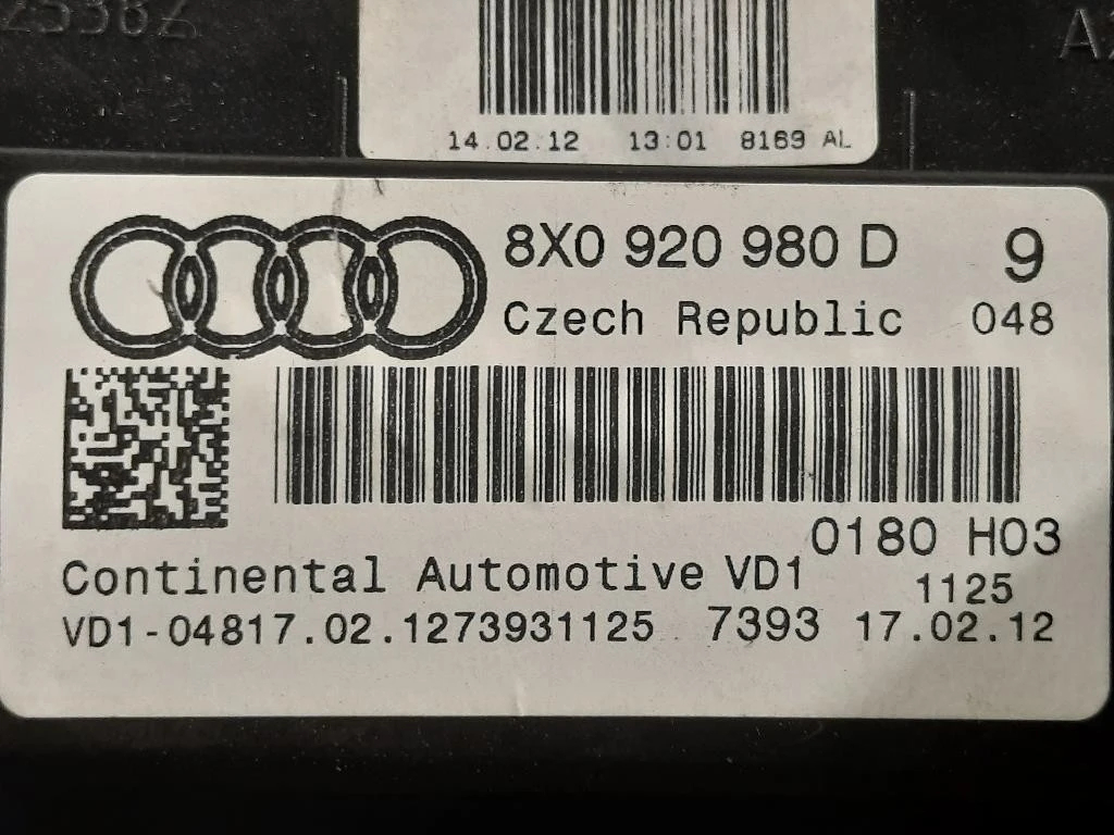 Quadro Strumenti 8X0 920 980 D Audi A1 8XA Sportback 2012