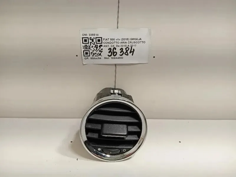 Griglia Condotto ARIA Cruscotto ANT DX 226614 Fiat 500 II 2015