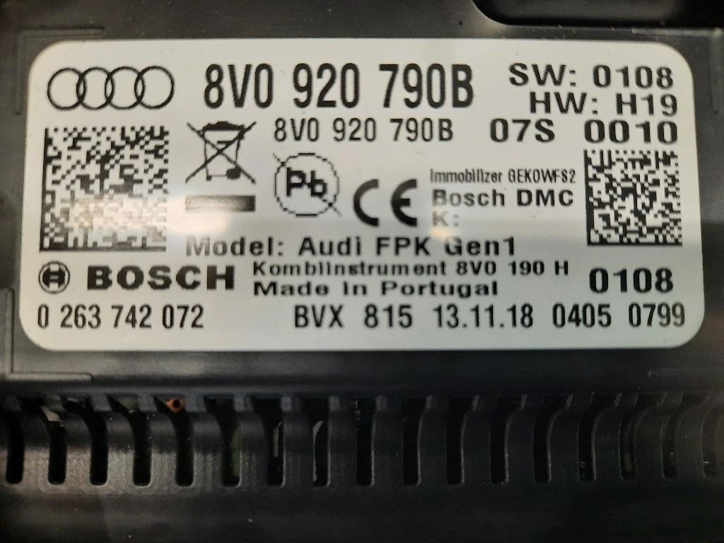 Quadro Strumenti 8V0920790B Audi A3 8VF Sportback 2016