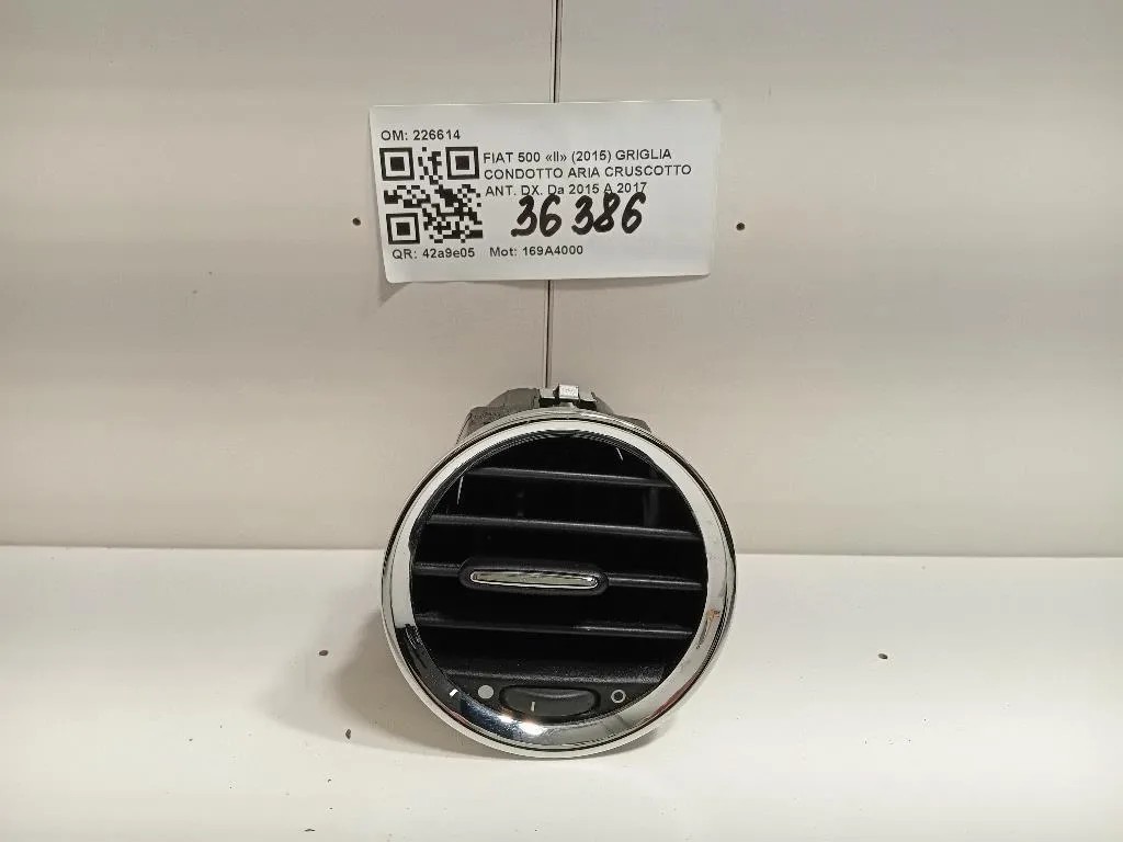 Griglia Condotto ARIA Cruscotto ANT DX 226614 Fiat 500 II 2015